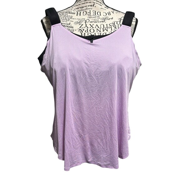 Shefit Clip Tank Top Sports Bra Size 2 Luxe Active Gym Lavender  Black - Picture 1 of 6